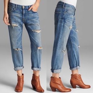 Current/Elliott The Boyfriend Distressed Jeans Sz 28